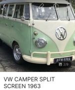 VW T2 Split screen Camper Van 1963