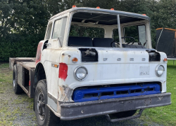 Ford C800 American truck barn find project Cummins 6BT car transporter ratrod
